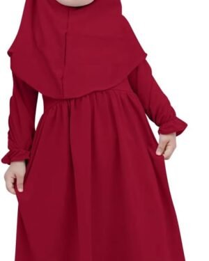 Girls Hijab Dresses 2pcs Muslim Abaya Dresses for Girls Middle East Modest Outfits